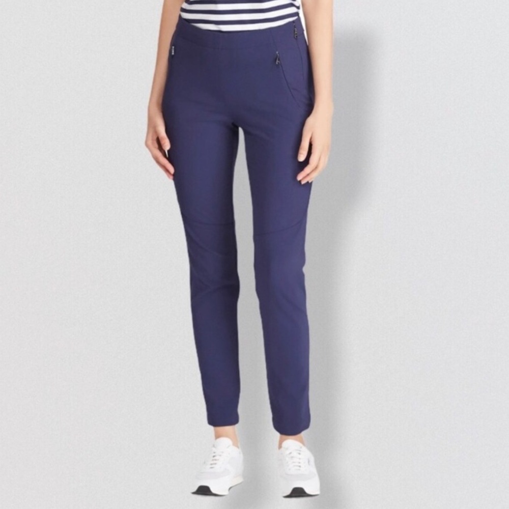 RLX Ralph Lauren Blue Nylon Slim Leg Side Zip Pants